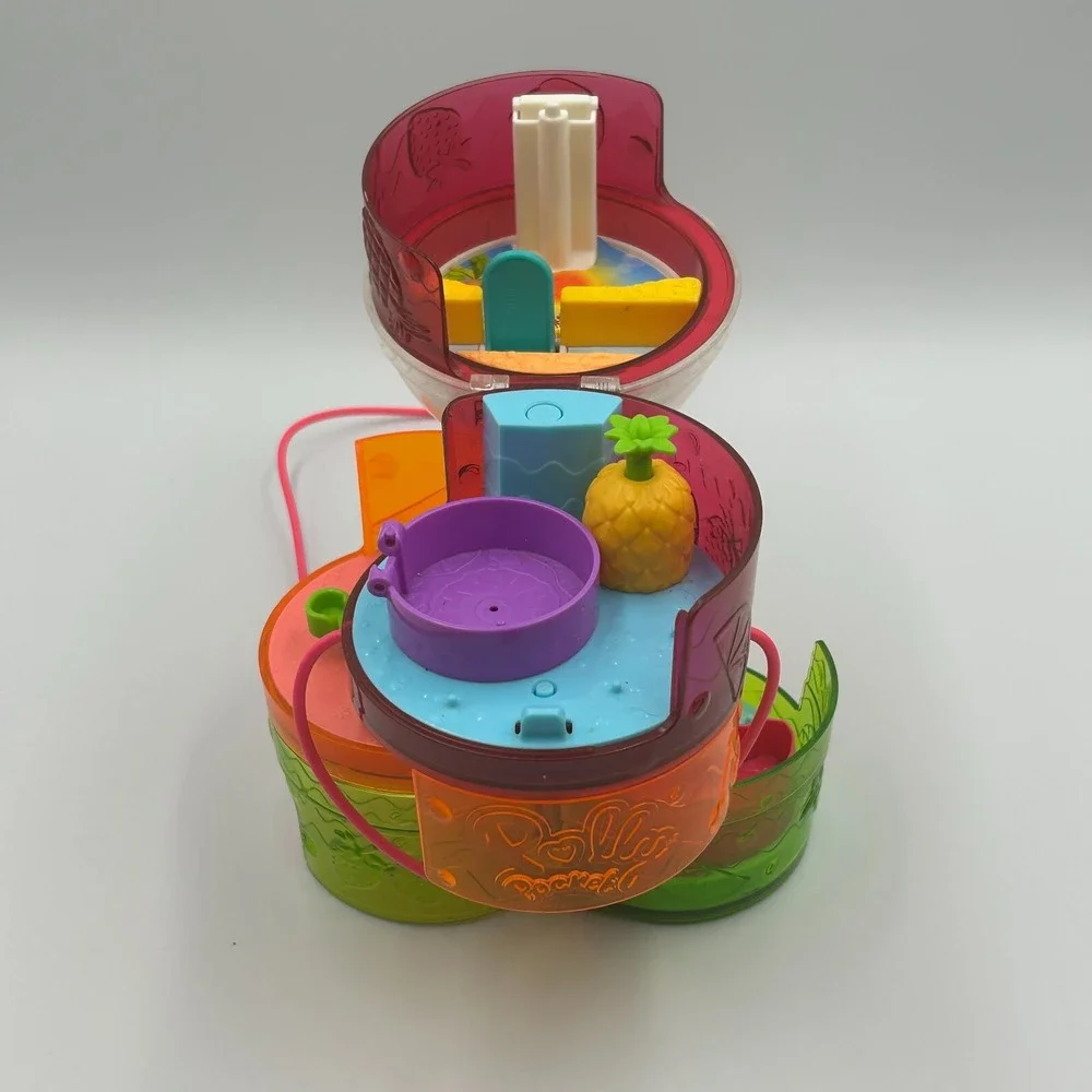 Set of 3 Polly Pocket Playsets - Milkshake, Pineapple & Unicorn Cake Playsets‎
